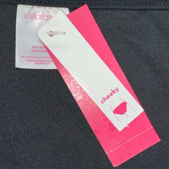 NWT Xhilaration Black Cheeky Mesh Cutout Bikini Bottom Size Large - Picture 4 of 11